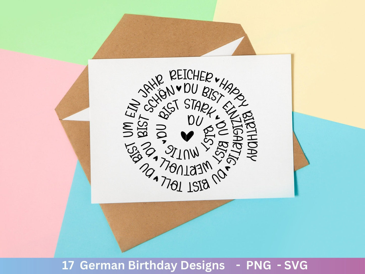 German Geburtstag Plotterdatei Bundle svg - Geburtstagssprüche deutsch - Geburtstag Cricut Silhouette - Geburtstag Schriftzüge - Digistamp - EmidaDesign