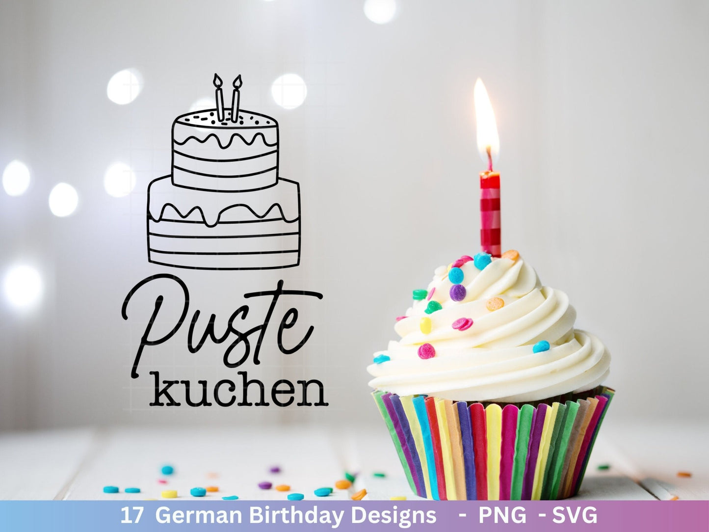 German Geburtstag Plotterdatei Bundle svg - Geburtstagssprüche deutsch - Geburtstag Cricut Silhouette - Geburtstag Schriftzüge - Digistamp - EmidaDesign