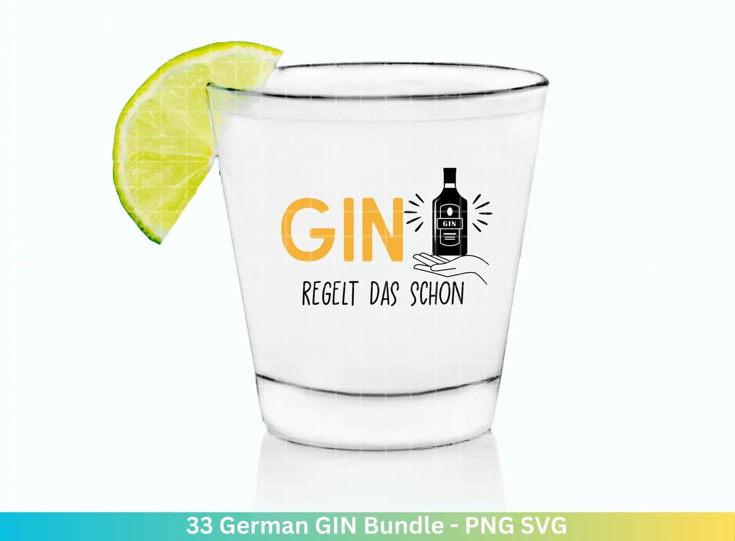 German Gin svg png Bundle - Ginsprüche svg - deutsche Sprüche svg - Alkohol svg - Cricut Silhouette Studio Plotterdatei SVG - Digital