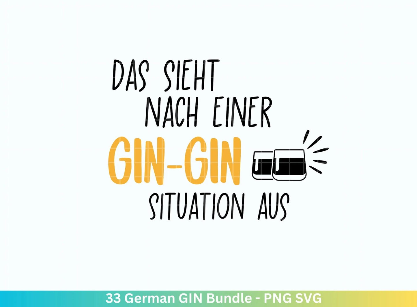 German Gin svg png Bundle - Ginsprüche svg - deutsche Sprüche svg - Alkohol svg - Cricut Silhouette Studio Plotterdatei SVG - Digital