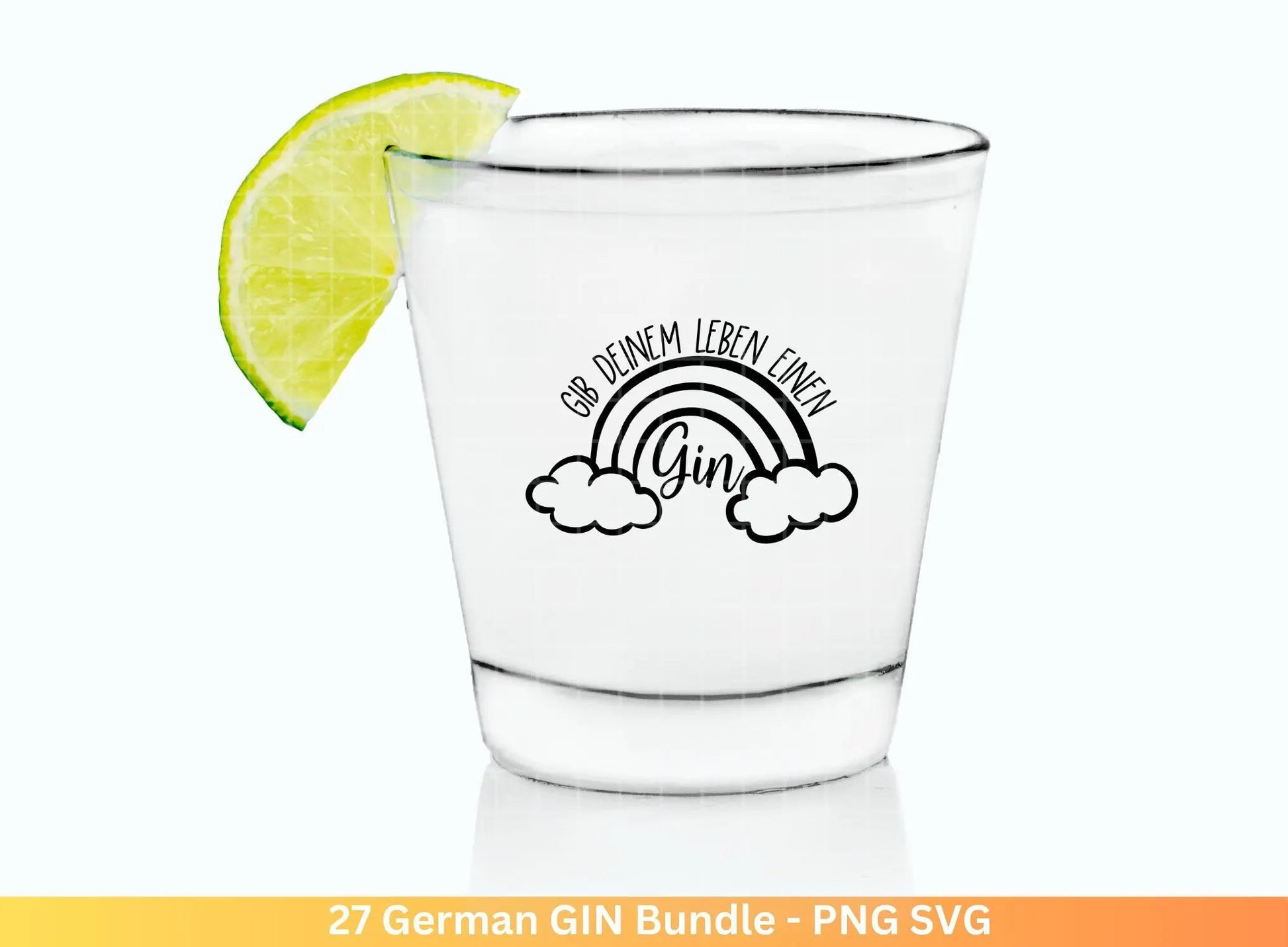 German Gin svg png Bundle - Ginsprüche svg - deutsche Sprüche svg - Alkohol svg - Cricut Silhouette Studio Plotterdatei SVG - Digital