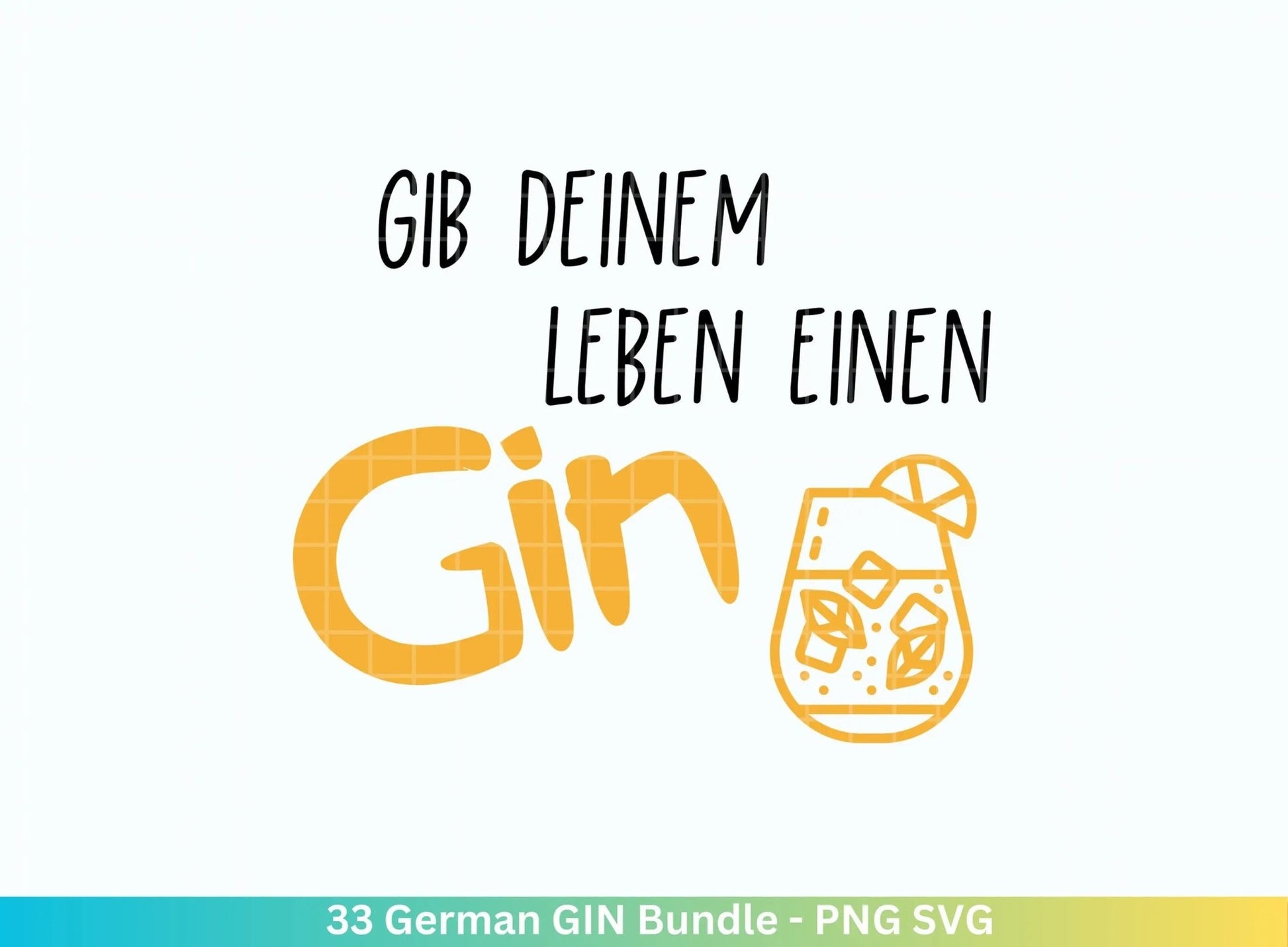 German Gin svg png Bundle - Ginsprüche svg - deutsche Sprüche svg - Alkohol svg - Cricut Silhouette Studio Plotterdatei SVG - Digital