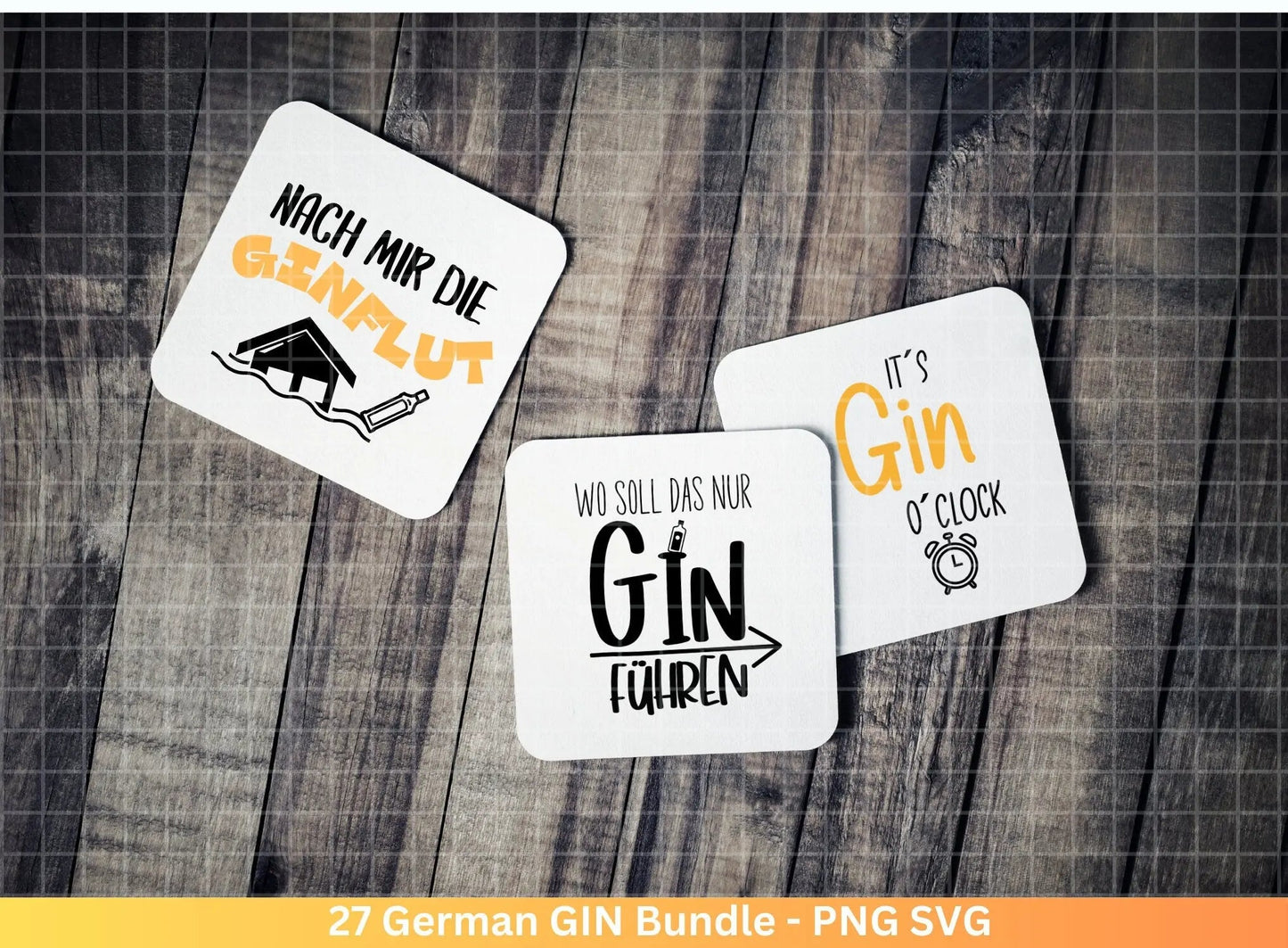 German Gin svg png Bundle - Ginsprüche svg - deutsche Sprüche svg - Alkohol svg - Cricut Silhouette Studio Plotterdatei SVG - Digital