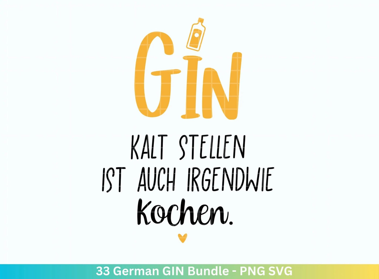 German Gin svg png Bundle - Ginsprüche svg - deutsche Sprüche svg - Alkohol svg - Cricut Silhouette Studio Plotterdatei SVG - Digital