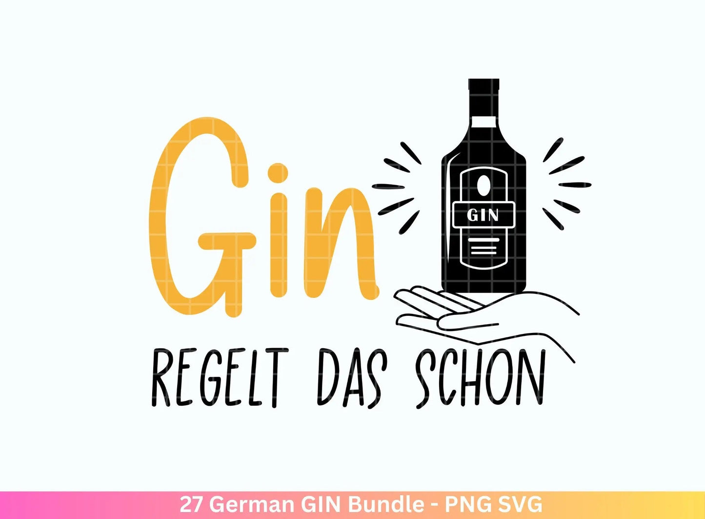 German Gin svg png Bundle - Ginsprüche svg - deutsche Sprüche svg - Alkohol svg - Cricut Silhouette Studio Plotterdatei SVG - Digital