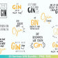 German Gin svg png Bundle - Ginsprüche svg - deutsche Sprüche svg - Alkohol svg - Cricut Silhouette Studio Plotterdatei SVG - Digital