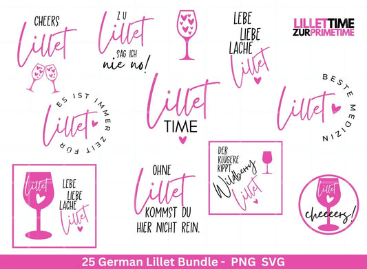 German Lillet svg png Bundle - Wildberry Lillet svg - Alcohol svg - Cricut Silhouette Studio Plotterdatei SVG - Digital - Shirt Design svg