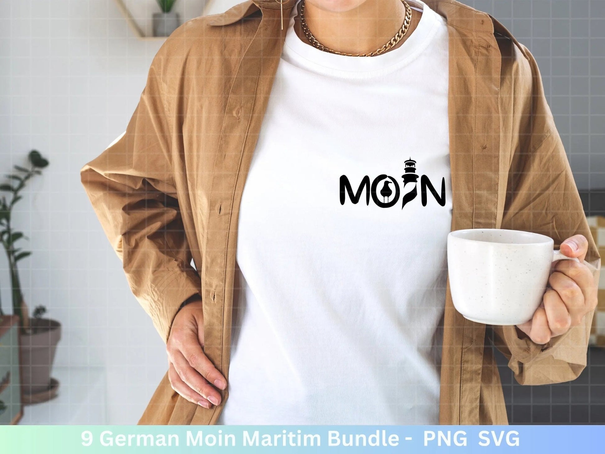 German Moin Plotterdatei Bundle - Maritim svg - Nautical Clipart - Leuchtturm svg - Möwen svg - Wilkommen im Norden svg - Cricut - Design