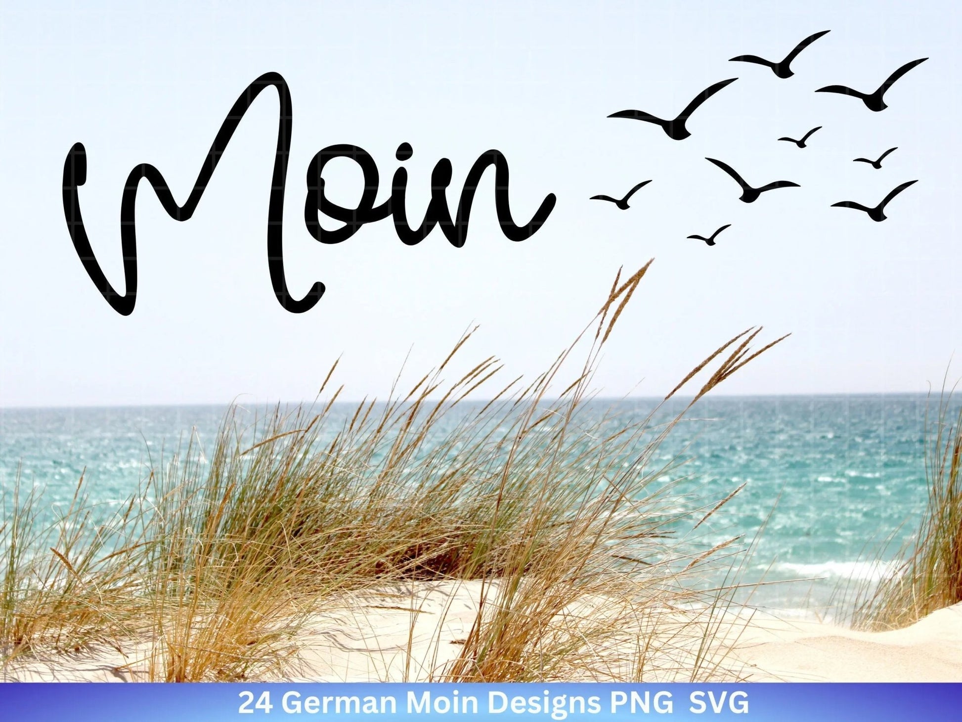 German Moin Plotterdatei Bundle - Maritim svg - Nautical Clipart - Leuchtturm svg - Möwen svg - Wilkommen im Norden svg - Cricut - Design