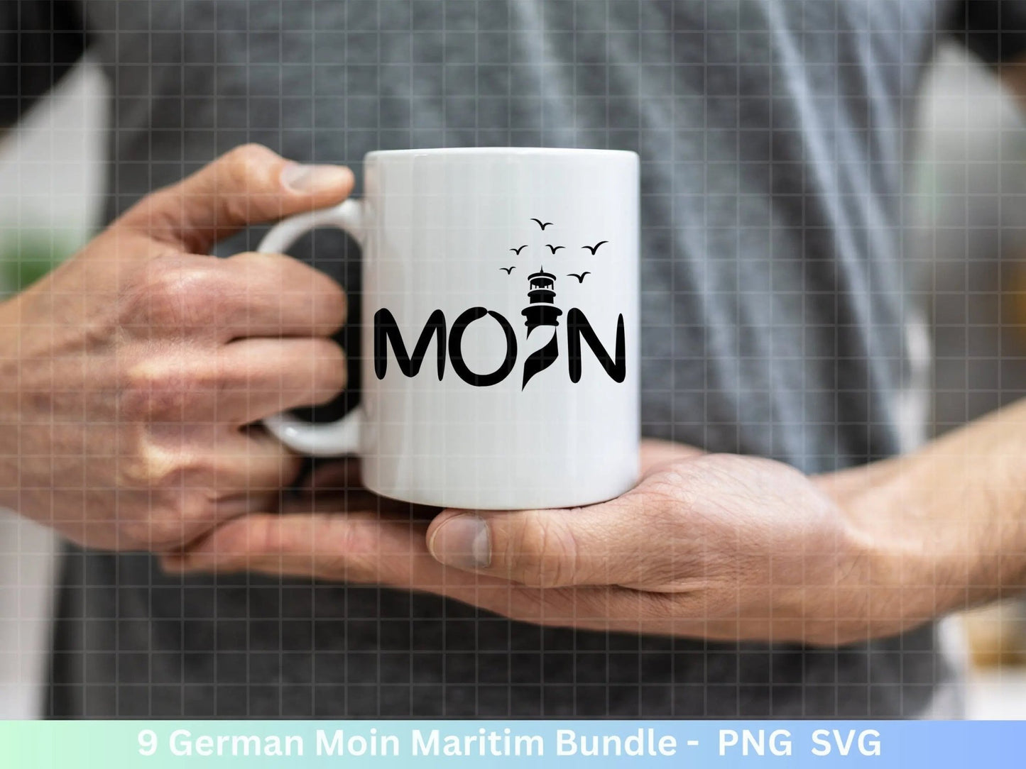 German Moin Plotterdatei Bundle - Maritim svg - Nautical Clipart - Leuchtturm svg - Möwen svg - Wilkommen im Norden svg - Cricut - Design