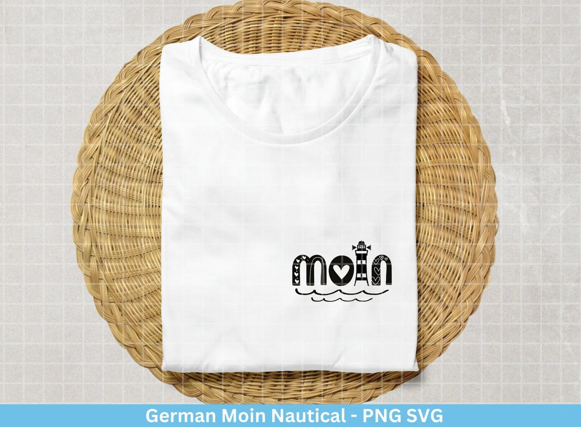 German Moin Plotterdatei - Maritim svg - Nautical Clipart - Leuchtturm svg - Möwen svg - Wilkommen im Norden svg - Cricut Silhouette Studio