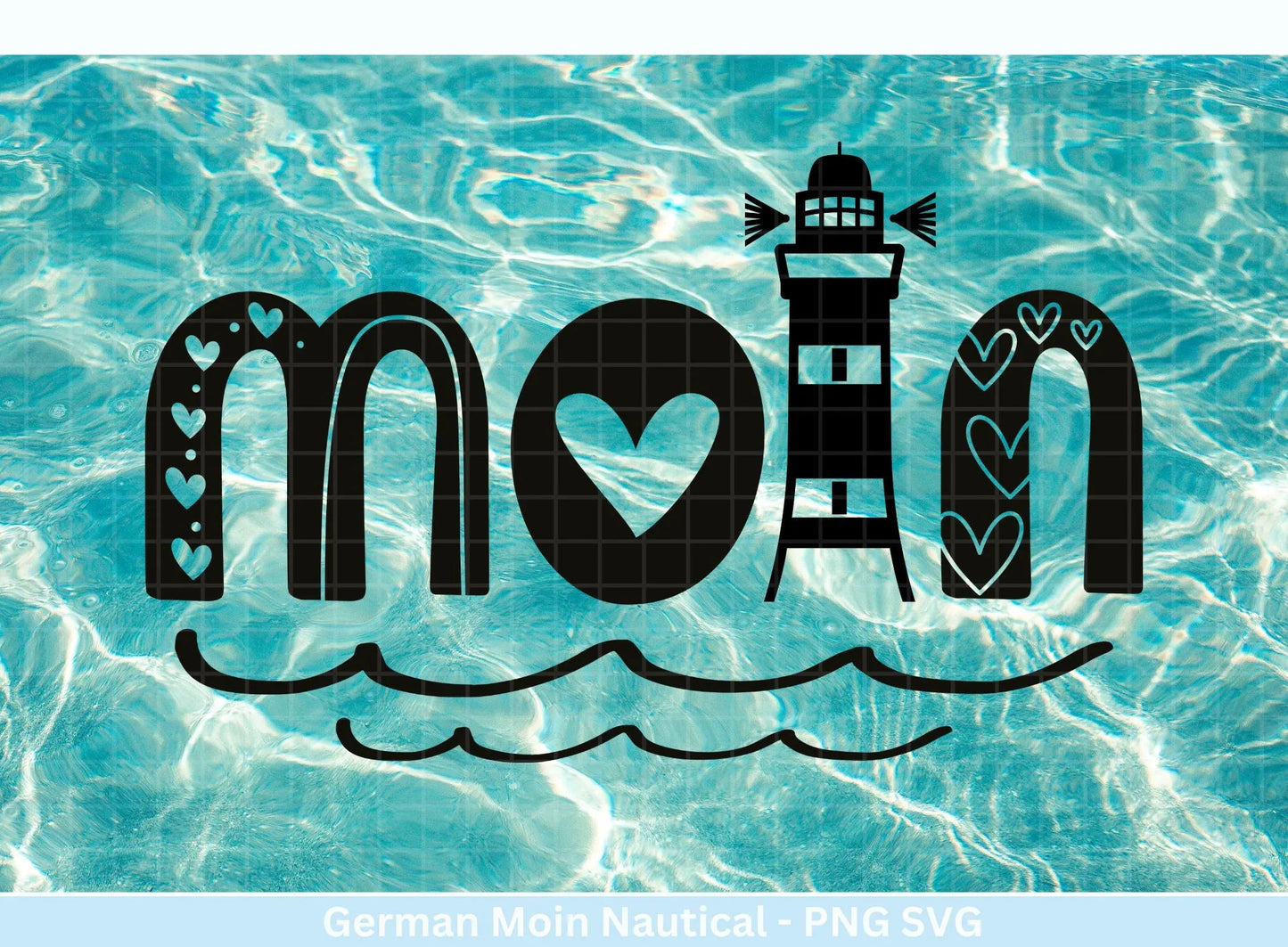 German Moin Plotterdatei - Maritim svg - Nautical Clipart - Leuchtturm svg - Möwen svg - Wilkommen im Norden svg - Cricut Silhouette Studio