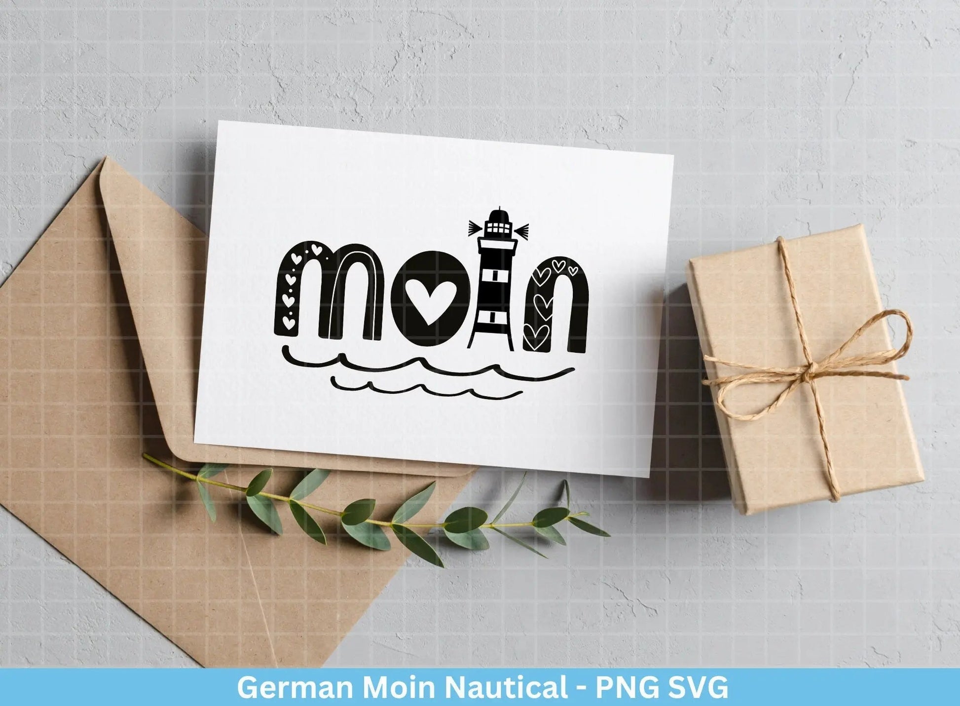 German Moin Plotterdatei - Maritim svg - Nautical Clipart - Leuchtturm svg - Möwen svg - Wilkommen im Norden svg - Cricut Silhouette Studio