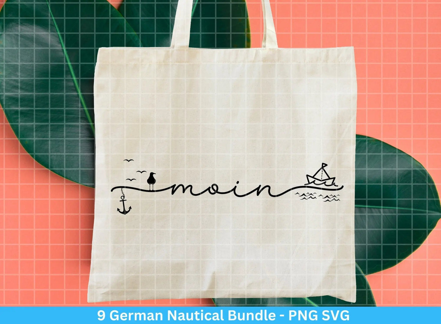 German Nautical Bundle - Moin Plotterdatei - Maritim svg - Nautical Clipart - Leuchtturm svg - Maritime Wörter svg - Heimathafen svg Cricut