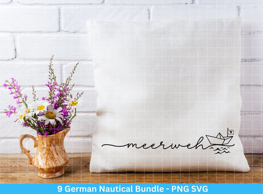 German Nautical Bundle - Moin Plotterdatei - Maritim svg - Nautical Clipart - Leuchtturm svg - Maritime Wörter svg - Heimathafen svg Cricut