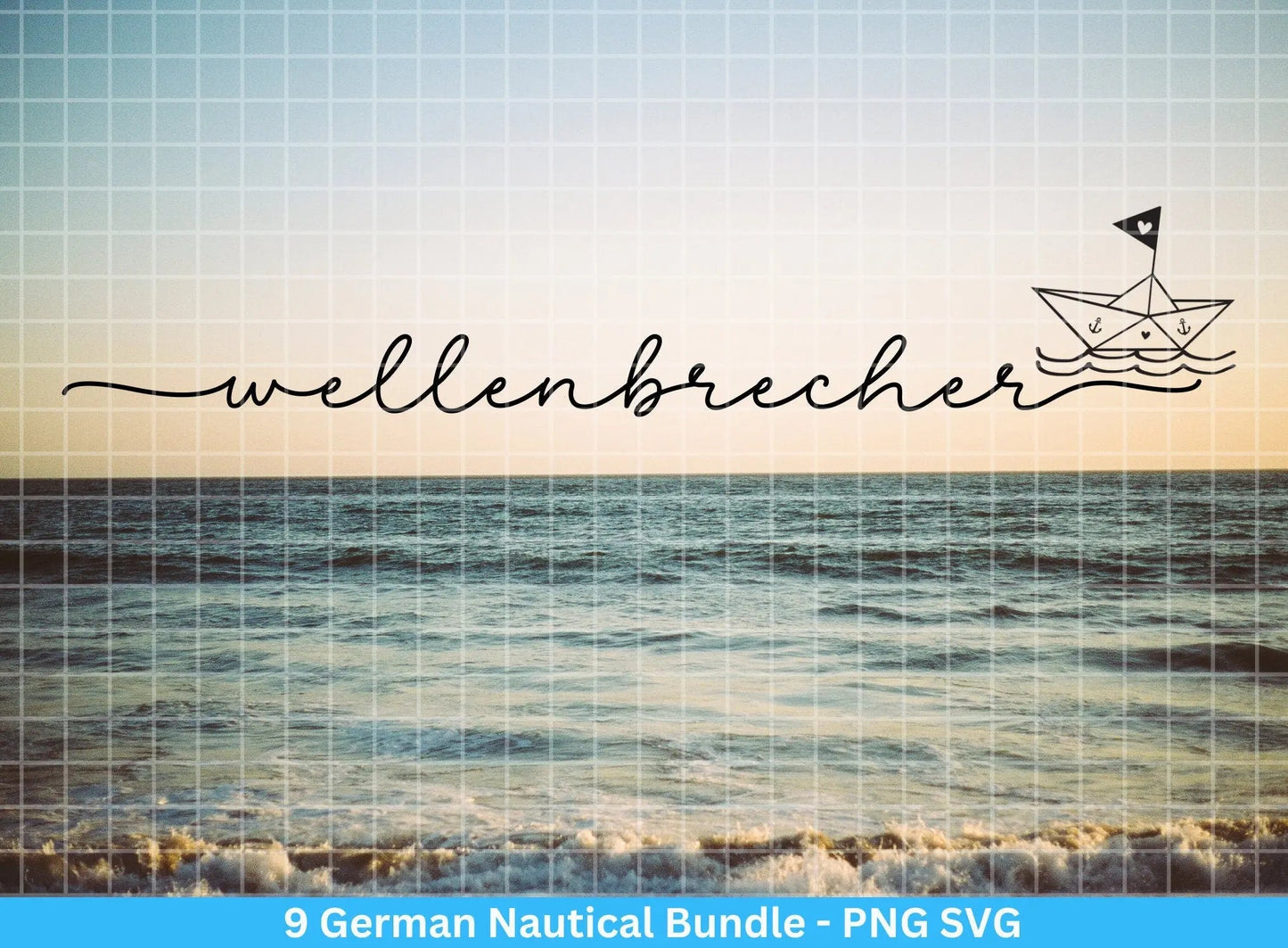 German Nautical Bundle - Moin Plotterdatei - Maritim svg - Nautical Clipart - Leuchtturm svg - Maritime Wörter svg - Heimathafen svg Cricut