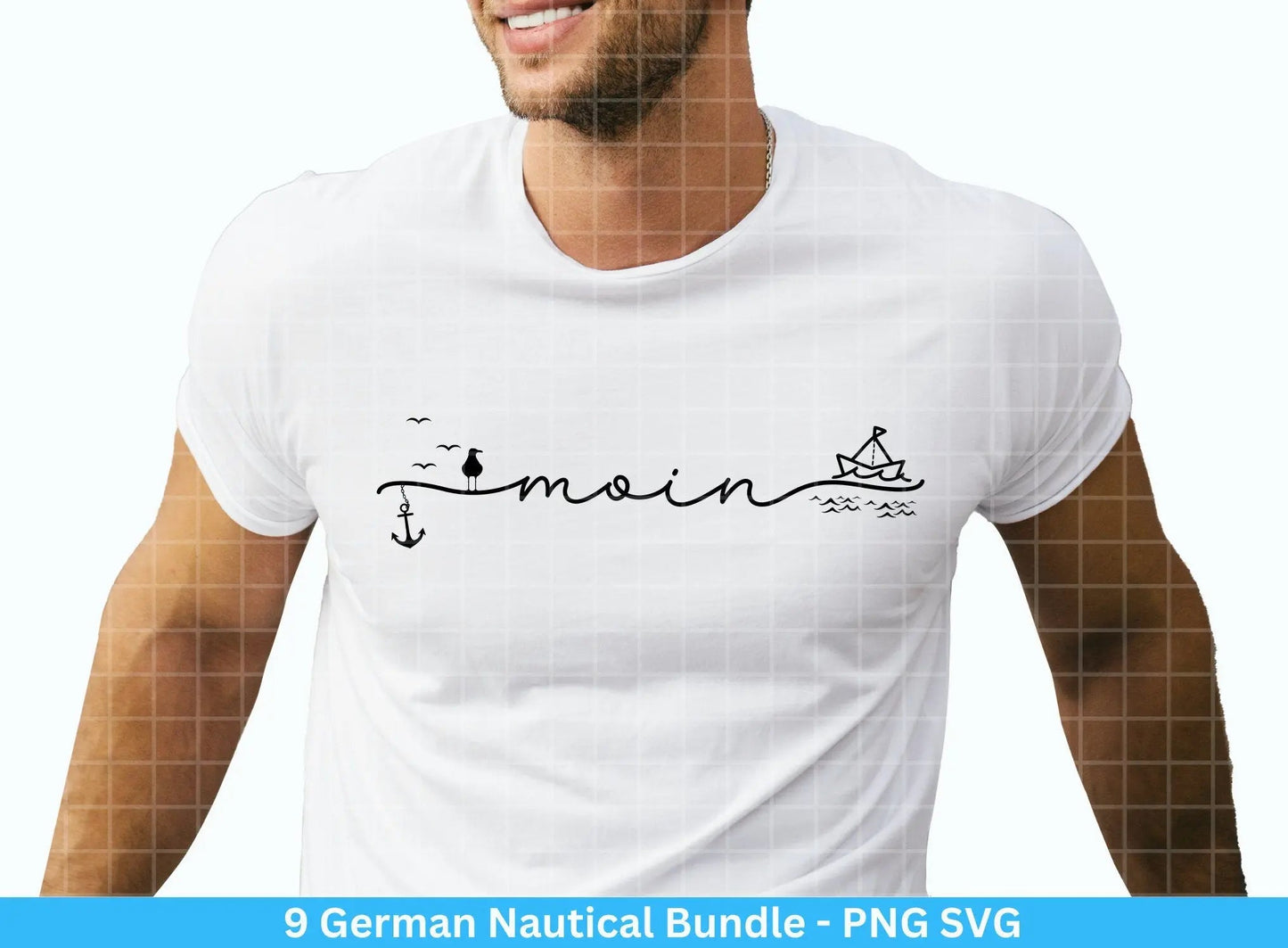 German Nautical Bundle - Moin Plotterdatei - Maritim svg - Nautical Clipart - Leuchtturm svg - Maritime Wörter svg - Heimathafen svg Cricut