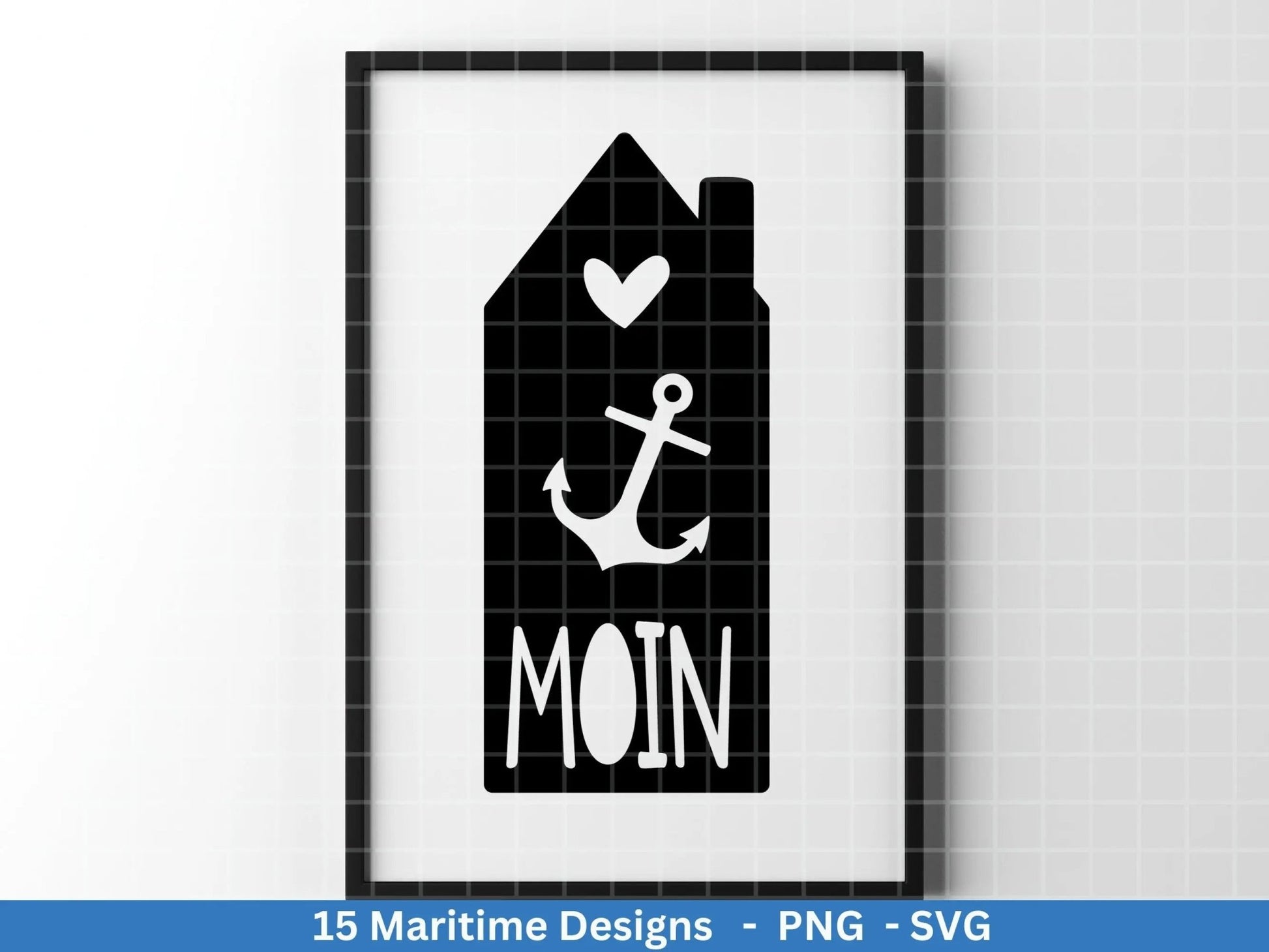 German Nautical Bundle - Moin Plotterdatei - Maritim svg - Nautical Clipart - Leuchtturm svg - Möwen svg - Wilkommen im Norden svg - Cricut