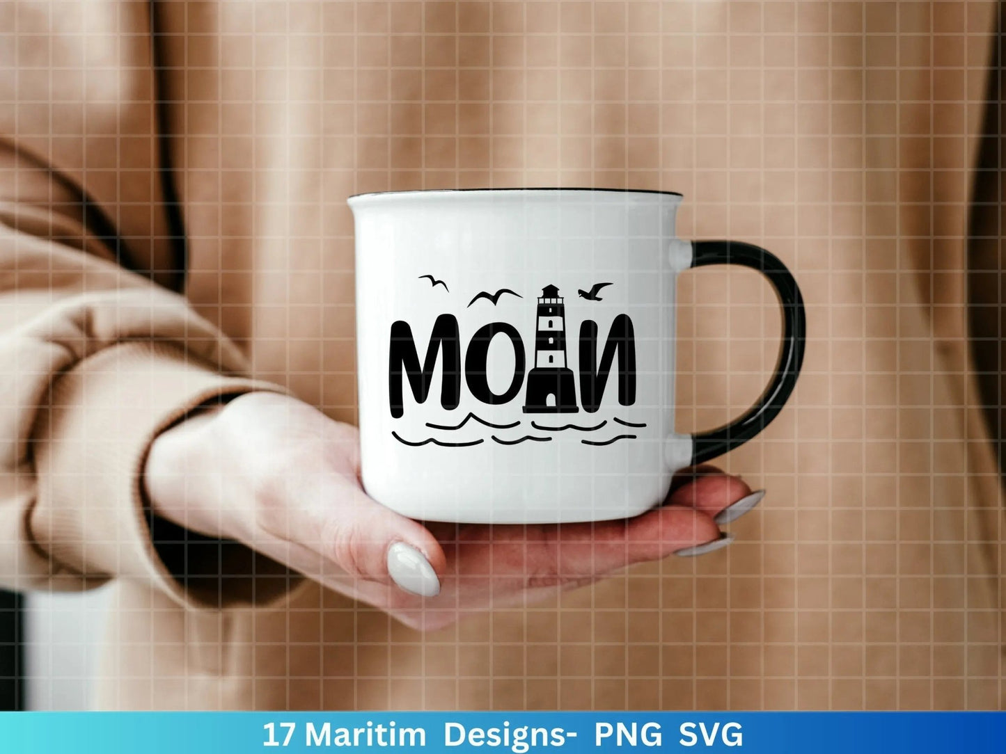 German Nautical Bundle - Moin Plotterdatei - Maritim svg - Nautical Clipart - Leuchtturm svg - Möwen svg - Wilkommen im Norden svg - Cricut