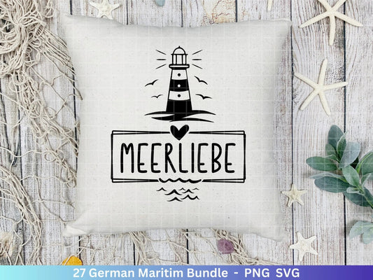 German Nautical Bundle - Moin Plotterdatei - Maritim svg - Nautical Clipart - Leuchtturm svg - Möwen svg - Wilkommen im Norden svg - Cricut