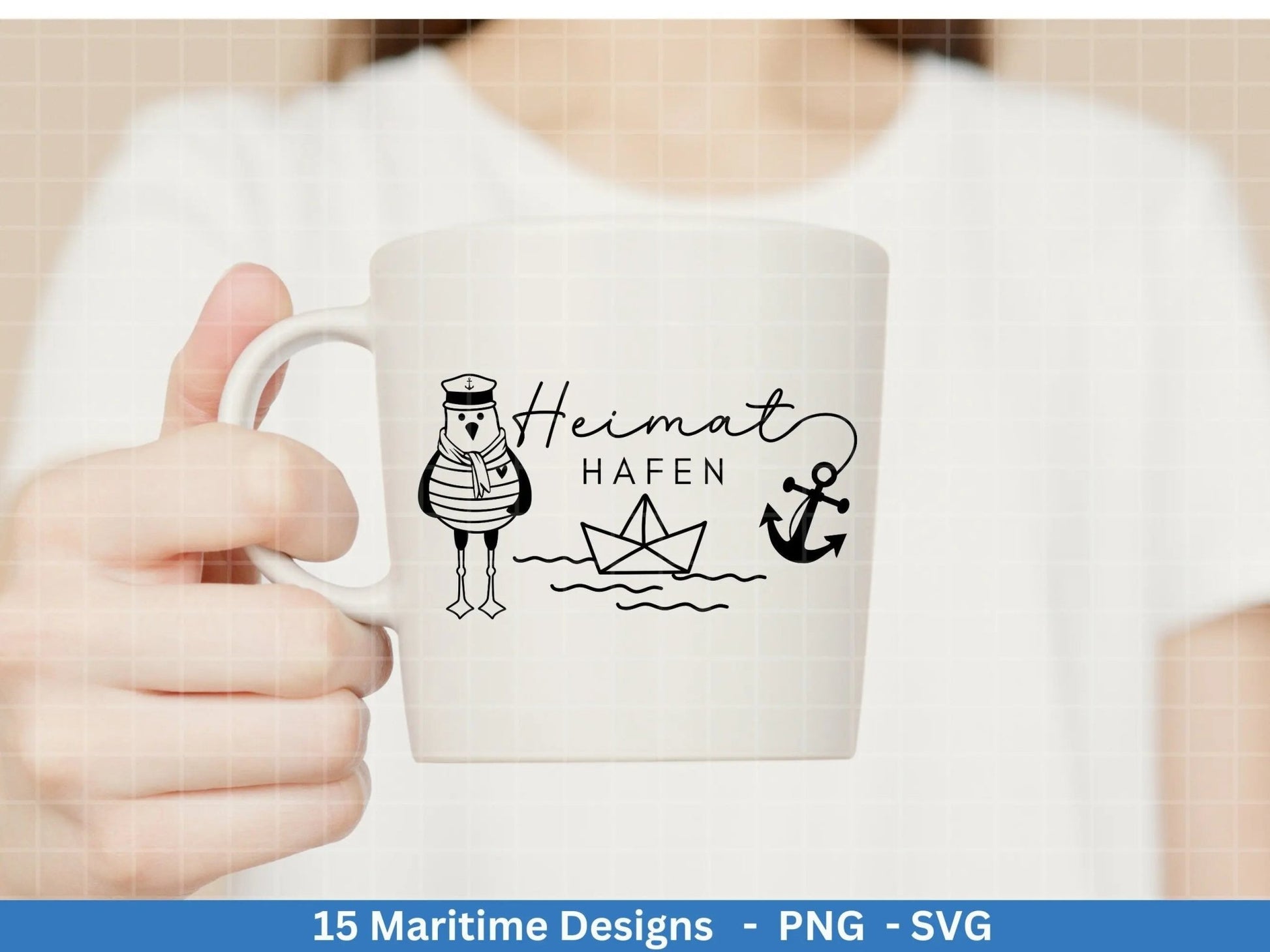 German Nautical Bundle - Moin Plotterdatei - Maritim svg - Nautical Clipart - Leuchtturm svg - Möwen svg - Wilkommen im Norden svg - Cricut