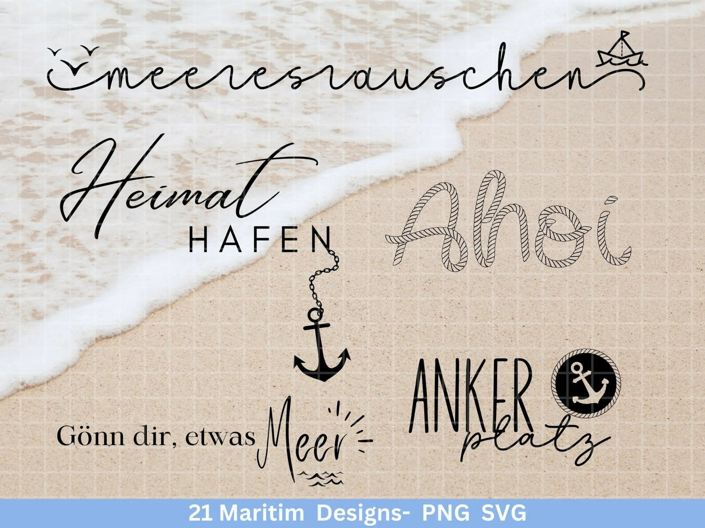 German Nautical Bundle - Moin Plotterdatei - Maritim svg - Nautical Clipart - Leuchtturm svg - Möwen svg - Wilkommen im Norden svg - Cricut