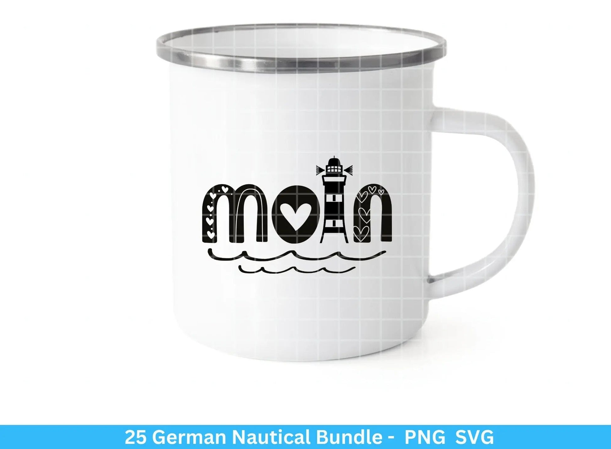 German Nautical Bundle - Moin Plotterdatei - Maritim svg - Nautical Clipart - Leuchtturm svg - Möwen svg - Wilkommen im Norden svg - Cricut