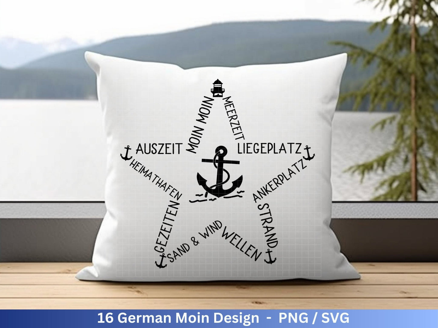 German Nautical Bundle - Moin Plotterdatei - Maritim svg - Nautical Clipart - Leuchtturm svg - Möwen svg - Wilkommen im Norden svg - Cricut