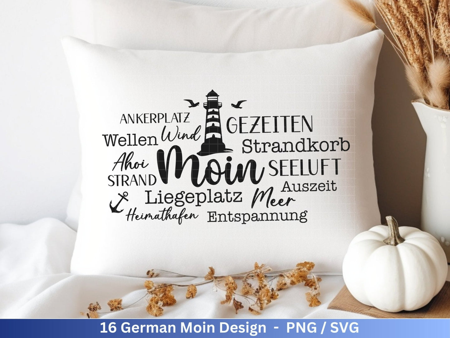 German Nautical Bundle - Moin Plotterdatei - Maritim svg - Nautical Clipart - Leuchtturm svg - Möwen svg - Wilkommen im Norden svg - Cricut