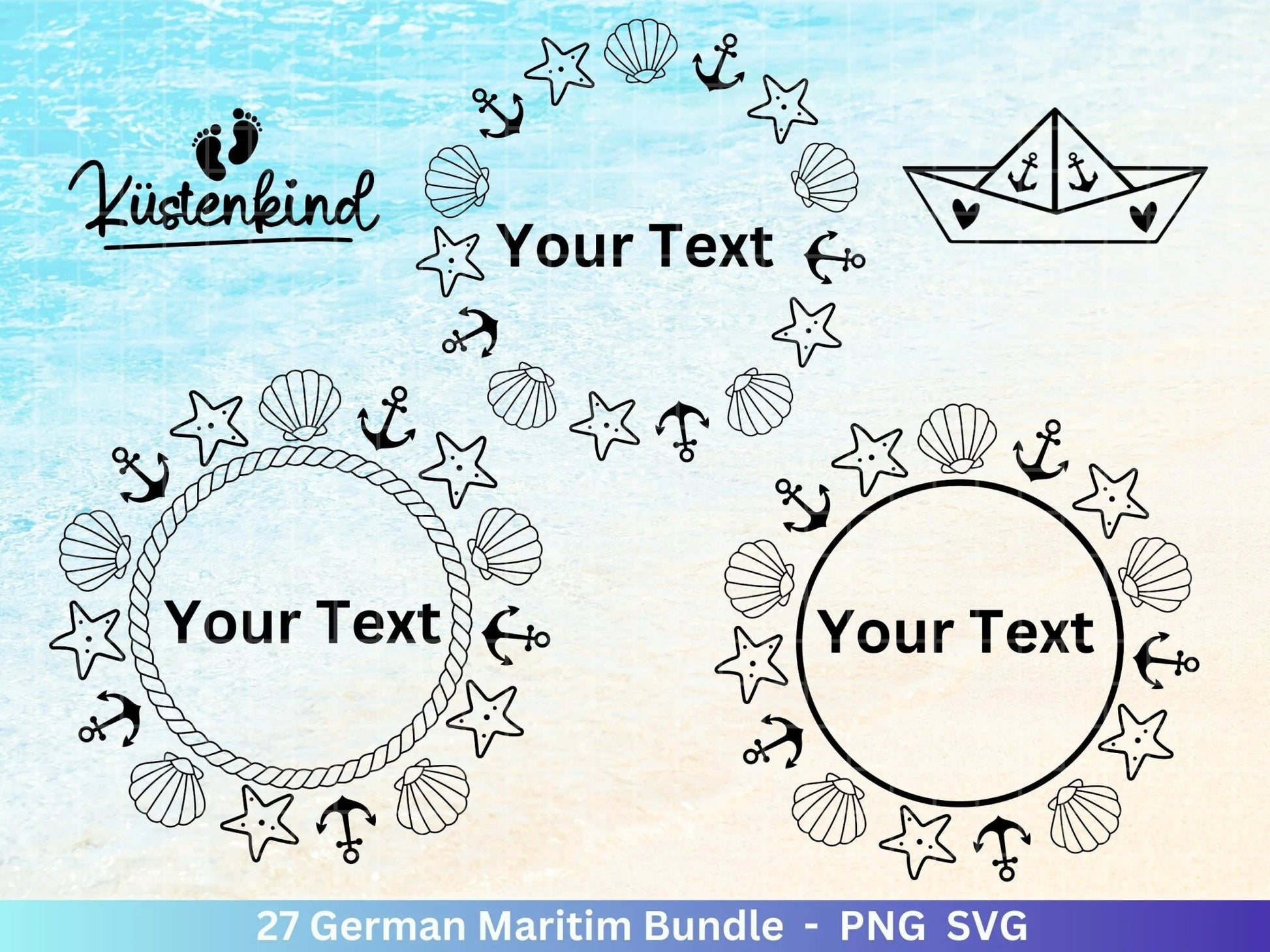 German Nautical Bundle - Moin Plotterdatei - Maritim svg - Nautical Clipart - Leuchtturm svg - Möwen svg - Wilkommen im Norden svg - Cricut