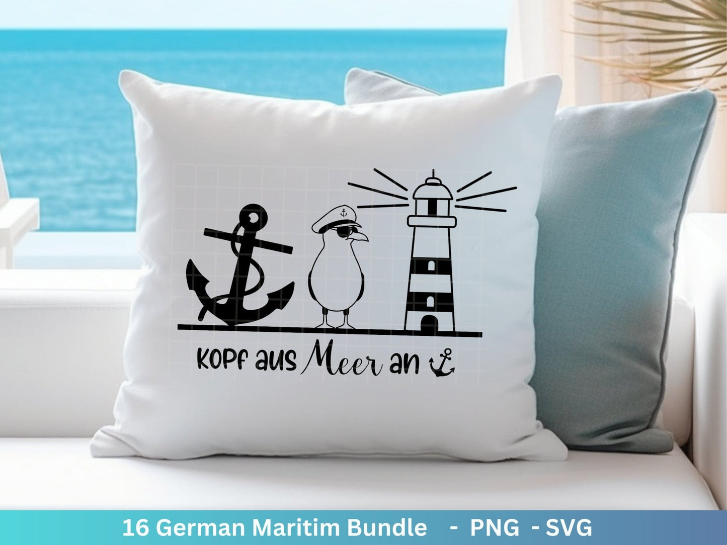 German Nautical Bundle - Moin Plotterdatei - Maritim svg - Nautical Clipart - Leuchtturm svg - Möwen svg - Wilkommen im Norden svg - Cricut - EmidaDesign