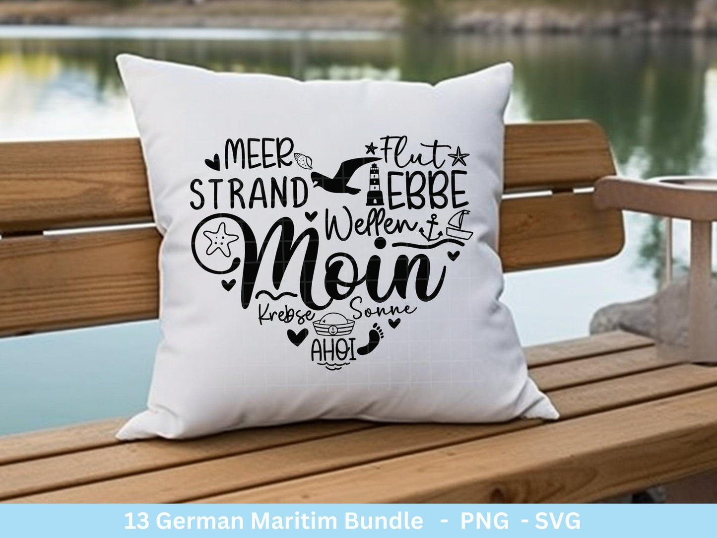 German Nautical Bundle - Moin Plotterdatei - Maritim svg - Nordlicht svg - Leuchtturm svg - Möwen svg - Wilkommen im Norden svg - Cricut - EmidaDesign