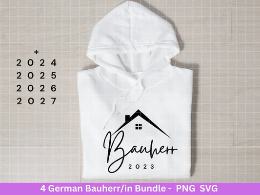 German Plotterdatei Bauherr Bauherrin - Bauherr svg - Bauherrin svg - Mini - Hausbau svg - Cricut svg - Bauherren Shirt svg - Schneidedatei