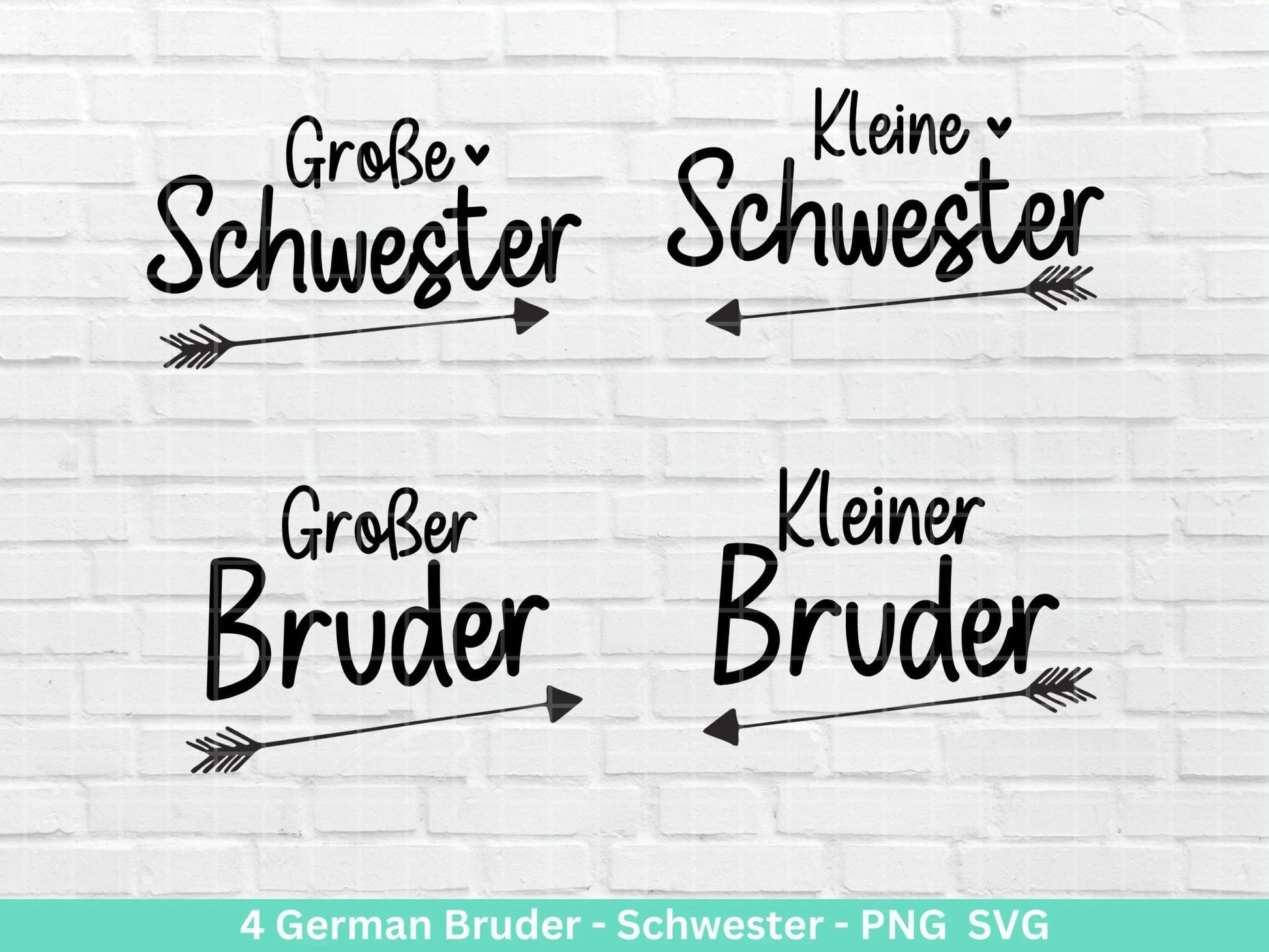 German Plotterdatei - Großer Bruder svg - Kleiner Bruder svg - Baby Shower Geschenk Svg - Vater Geschenk - Große Schwester Svg - Geburt