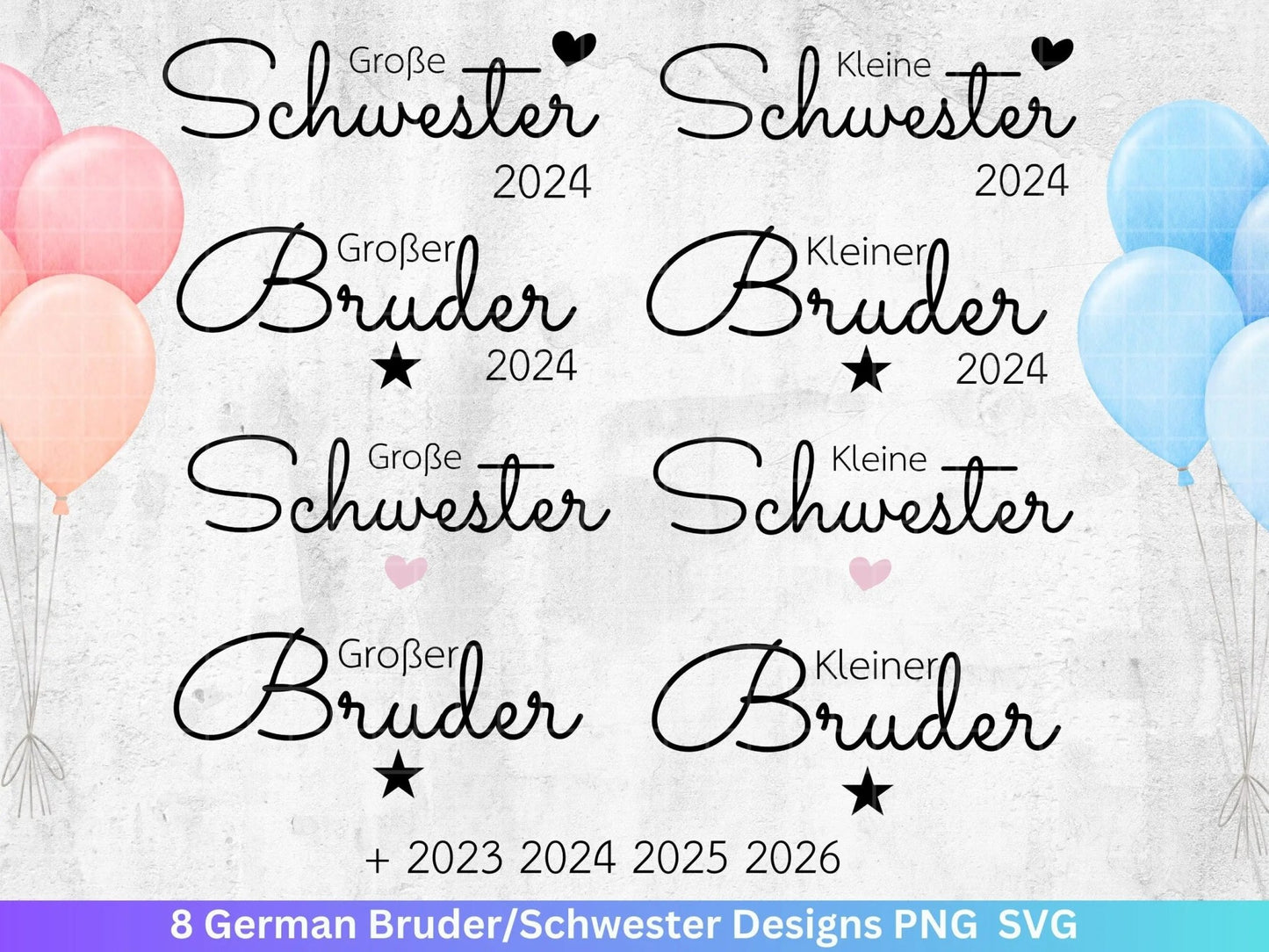 German Plotterdatei - Großer Bruder svg - Kleiner Bruder svg - Baby Shower Geschenk Svg - Vater Geschenk - Große Schwester Svg - Geburt