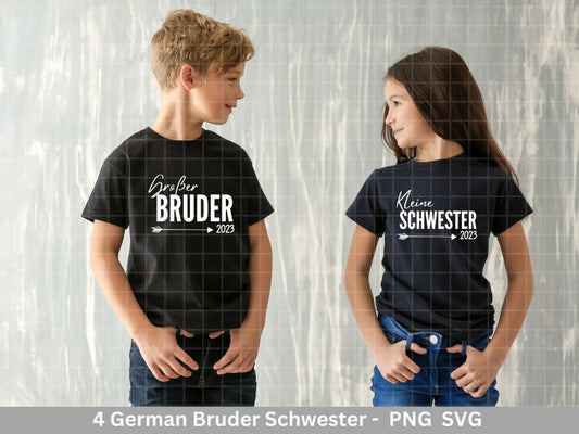 German Plotterdatei - Großer Bruder svg - Kleiner Bruder svg - Baby Shower Geschenk Svg - Vater Geschenk - Große Schwester Svg - Geburt