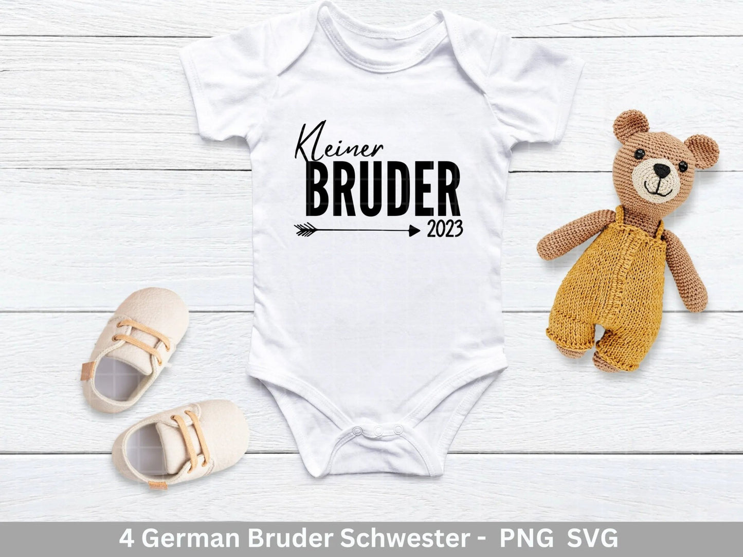 German Plotterdatei - Großer Bruder svg - Kleiner Bruder svg - Baby Shower Geschenk Svg - Vater Geschenk - Große Schwester Svg - Geburt