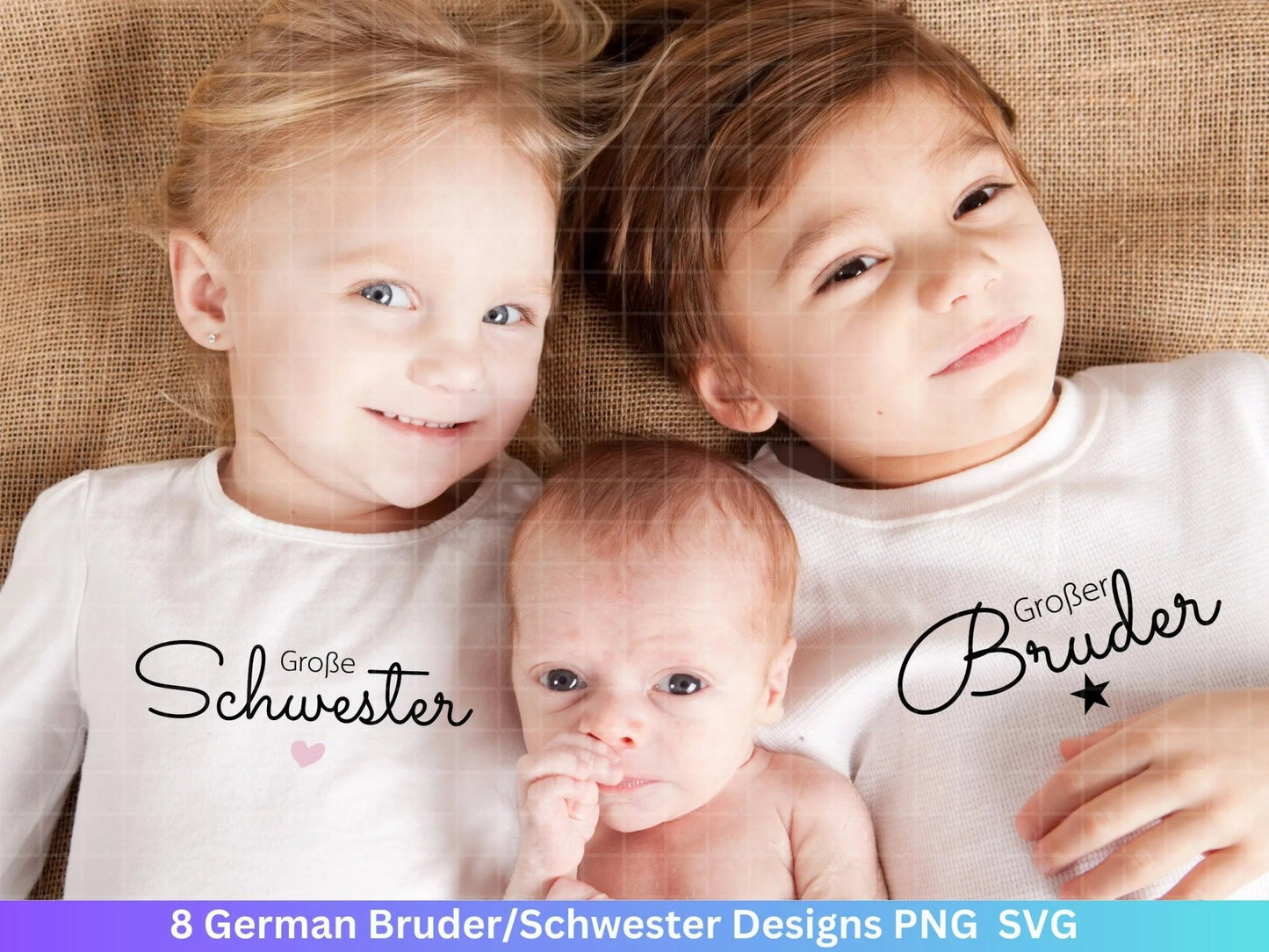 German Plotterdatei - Großer Bruder svg - Kleiner Bruder svg - Baby Shower Geschenk Svg - Vater Geschenk - Große Schwester Svg - Geburt