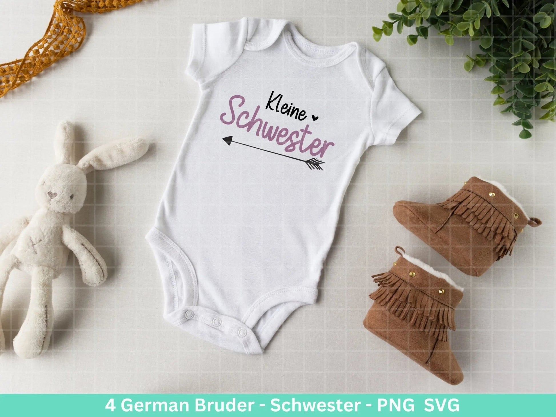 German Plotterdatei - Großer Bruder svg - Kleiner Bruder svg - Baby Shower Geschenk Svg - Vater Geschenk - Große Schwester Svg - Geburt