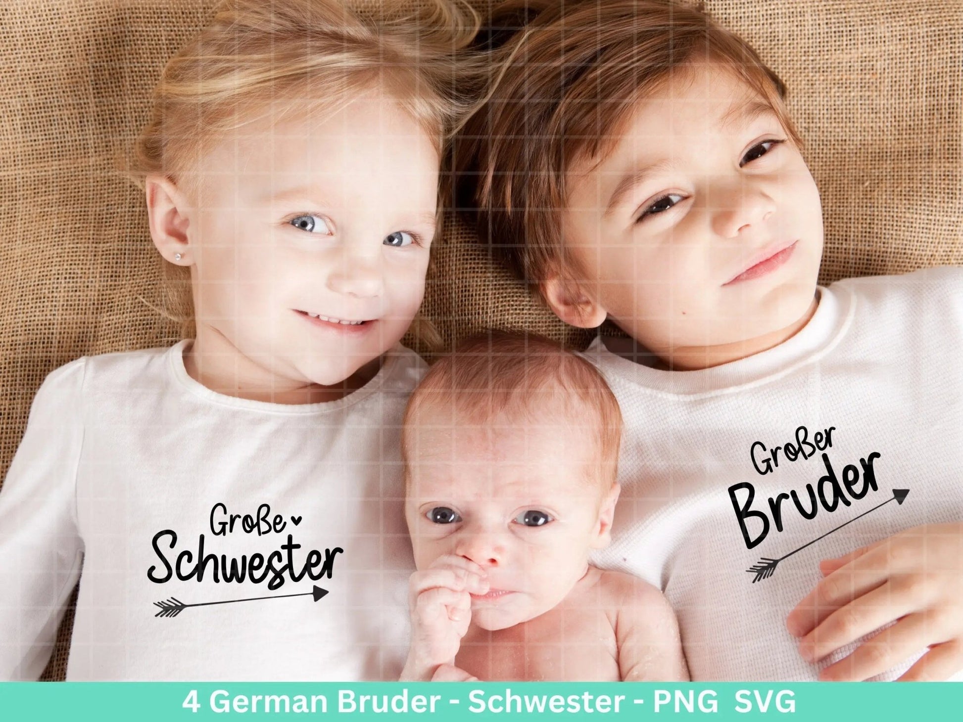 German Plotterdatei - Großer Bruder svg - Kleiner Bruder svg - Baby Shower Geschenk Svg - Vater Geschenk - Große Schwester Svg - Geburt