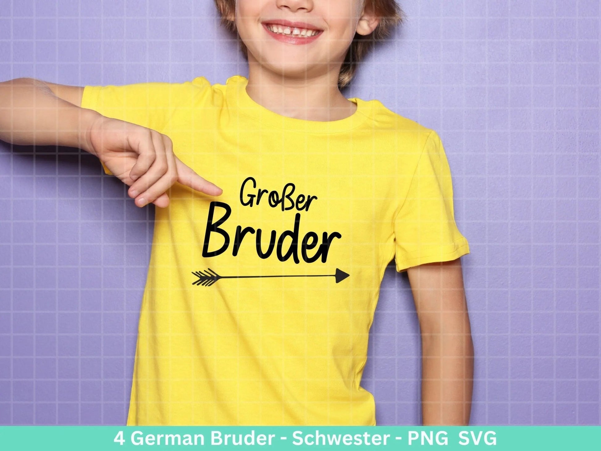 German Plotterdatei - Großer Bruder svg - Kleiner Bruder svg - Baby Shower Geschenk Svg - Vater Geschenk - Große Schwester Svg - Geburt