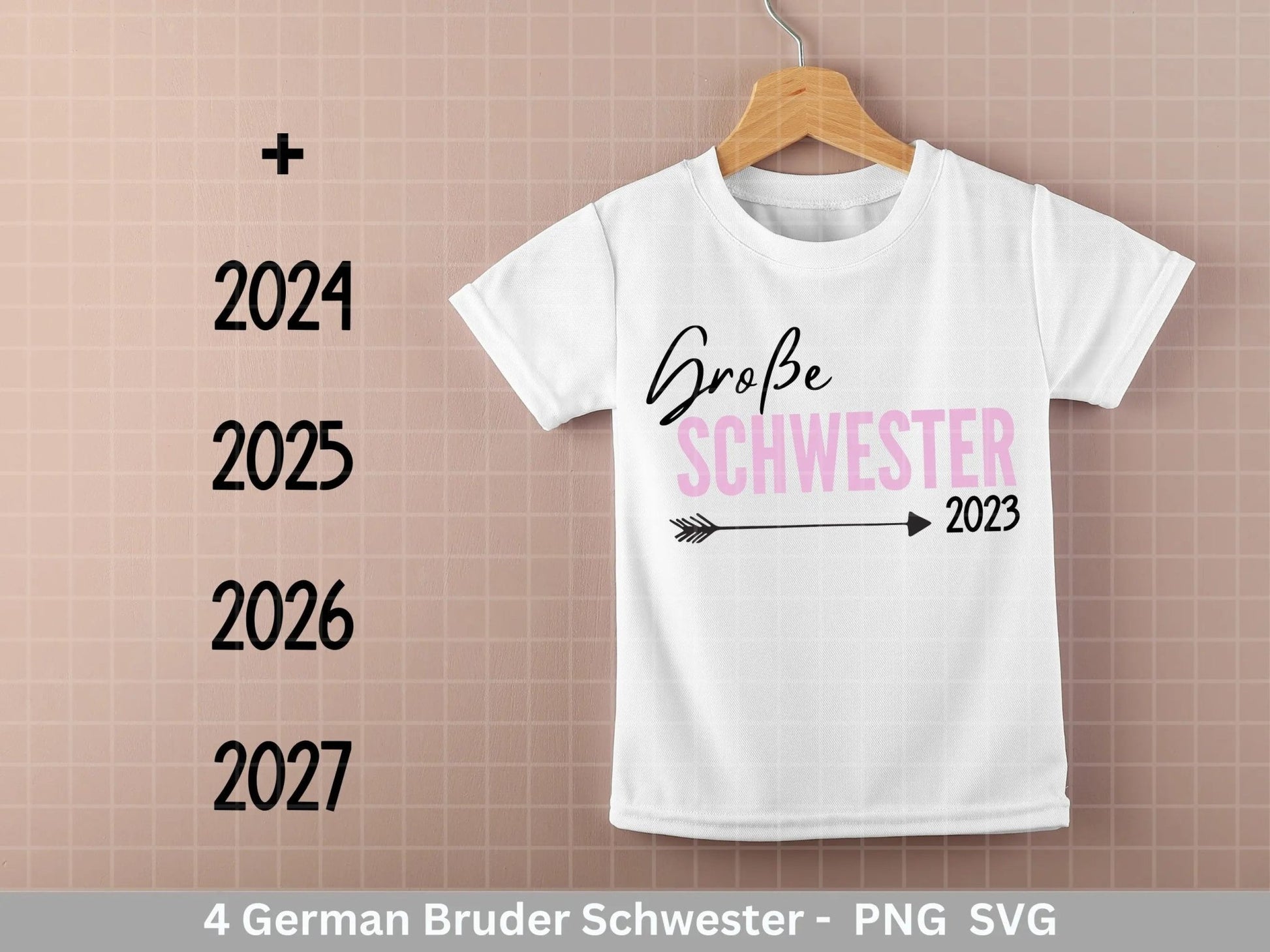 German Plotterdatei - Großer Bruder svg - Kleiner Bruder svg - Baby Shower Geschenk Svg - Vater Geschenk - Große Schwester Svg - Geburt