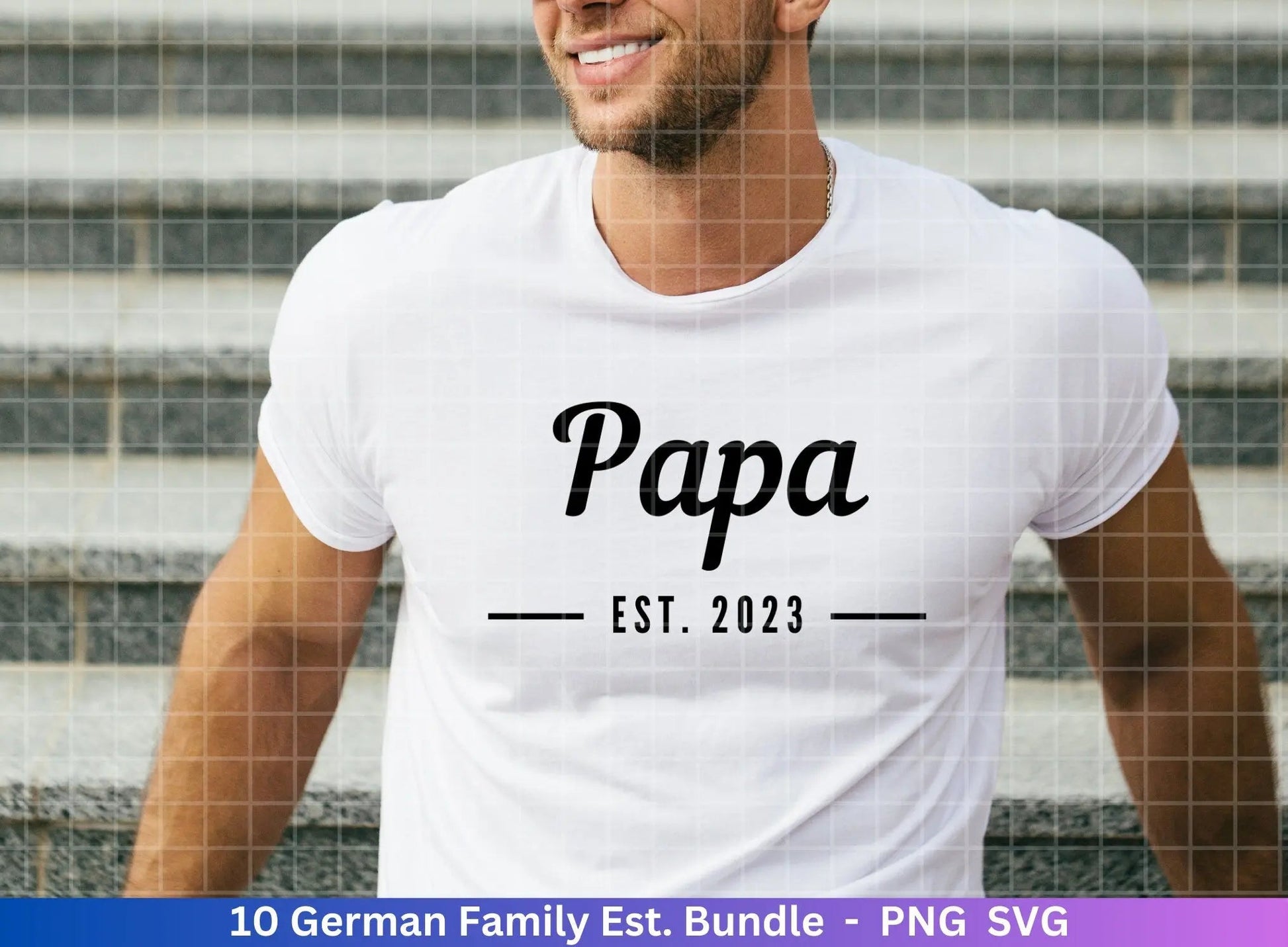 German Plotterdatei - Papa est svg - Mama est svg - Bruder svg - Baby Shower Geschenk Svg - Schwester svg - Oma Opa svg - Tante Onkel svg - EmidaDesign