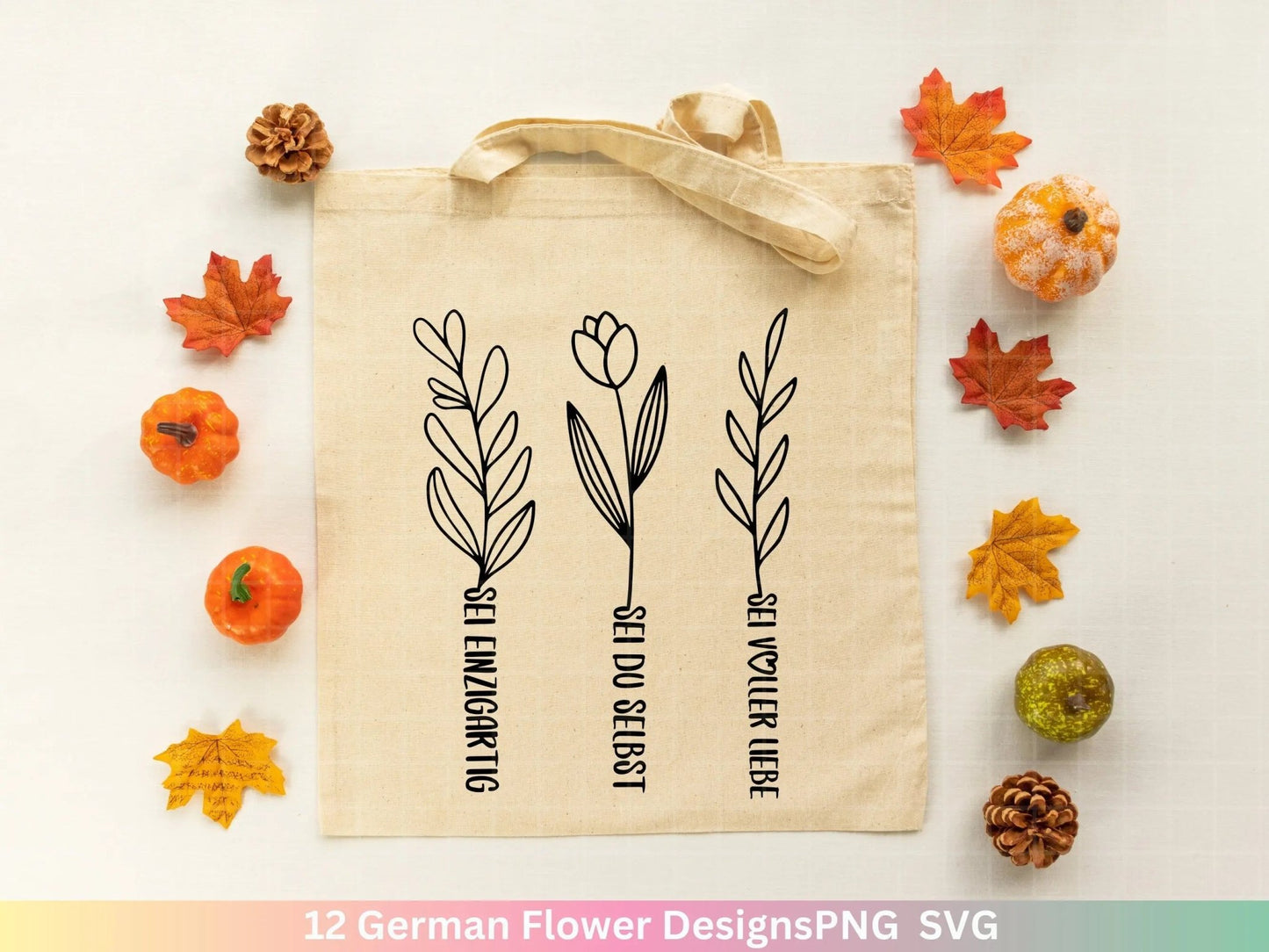 German Plotterdatei Wildblumen , Plotterdatei Blumen, Sei Sprüche svg , Schriftzüge Lieblingsmensch Clipart Botanische Silhouette Laser Cut