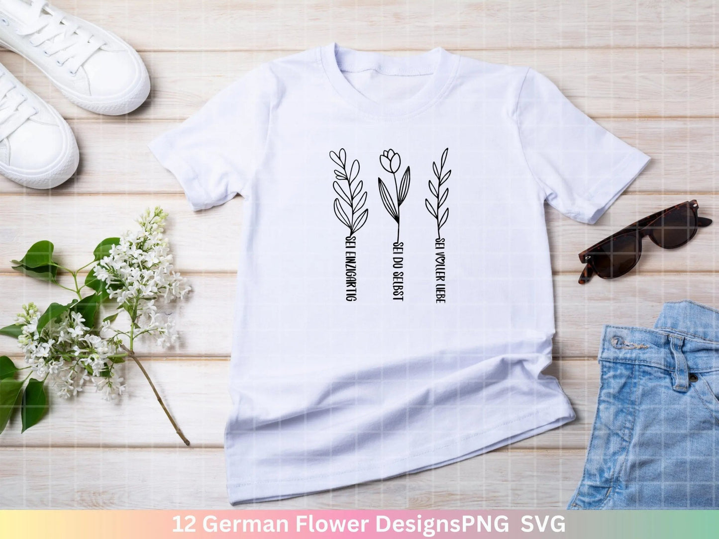 German Plotterdatei Wildblumen , Plotterdatei Blumen, Sei Sprüche svg , Schriftzüge Lieblingsmensch Clipart Botanische Silhouette Laser Cut