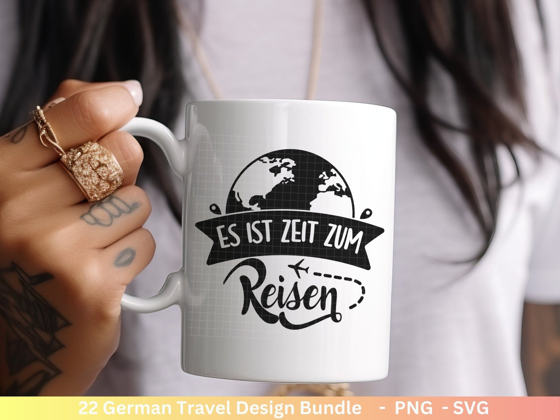 German Reisen Plotterdatei svg png Bundle - Strand svg- Sommer svg - Reisen svg - Cricut Silhouette Studio - Reisen Sprüche - Urlaub svg - EmidaDesign