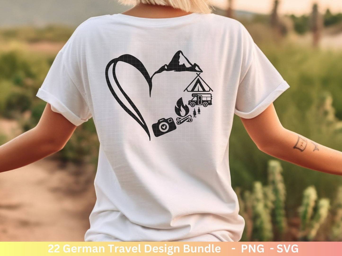 German Reisen Plotterdatei svg png Bundle - Strand svg- Sommer svg - Reisen svg - Cricut Silhouette Studio - Reisen Sprüche - Urlaub svg - EmidaDesign