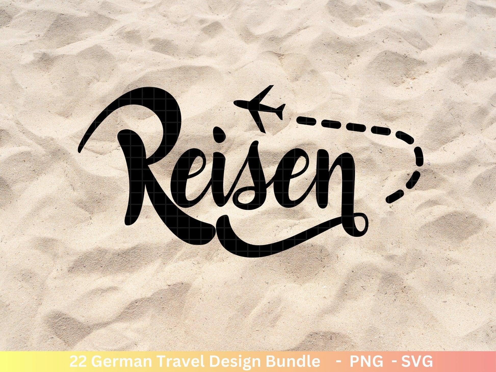 German Reisen Plotterdatei svg png Bundle - Strand svg- Sommer svg - Reisen svg - Cricut Silhouette Studio - Reisen Sprüche - Urlaub svg - EmidaDesign