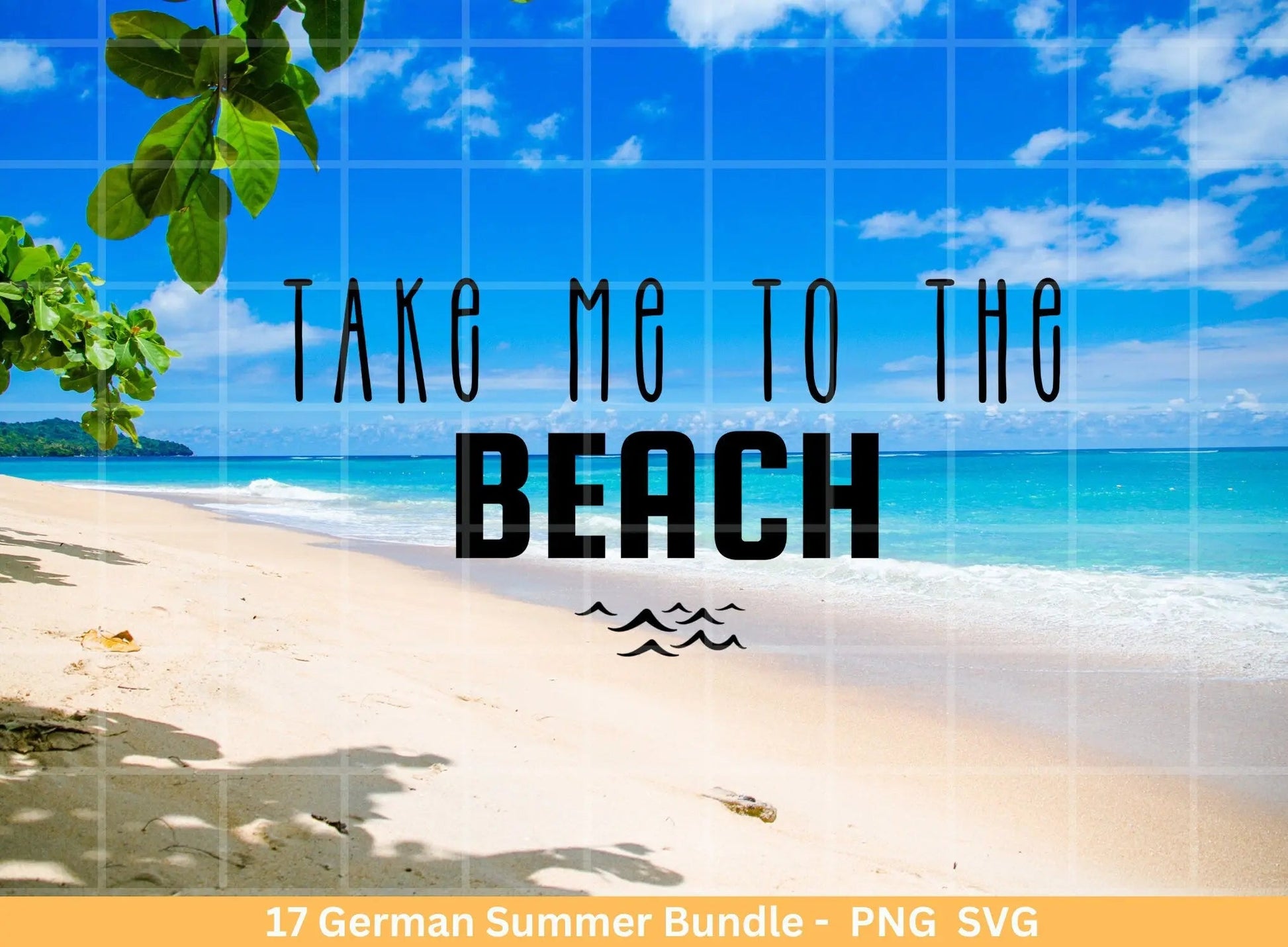 German Sommer Urlaub Plotterdatei svg png Bundle - Strand svg- Sommer svg - Hallo Sommer svg - Cricut Silhouette Studio - Sommer Spruch svg