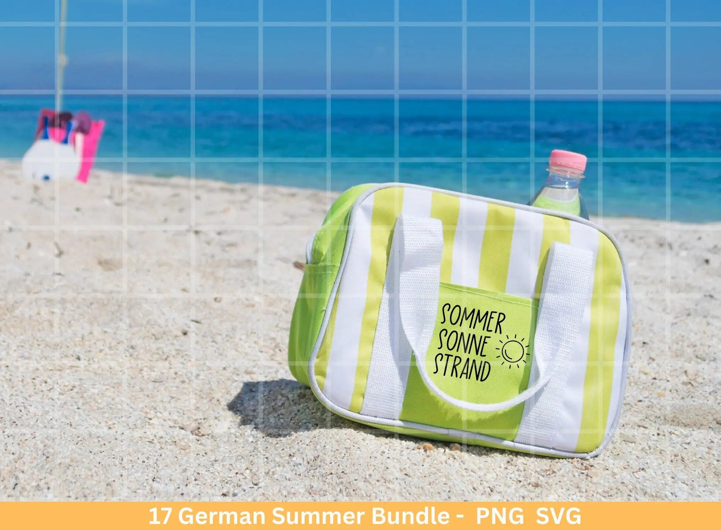 German Sommer Urlaub Plotterdatei svg png Bundle - Strand svg- Sommer svg - Hallo Sommer svg - Cricut Silhouette Studio - Sommer Spruch svg